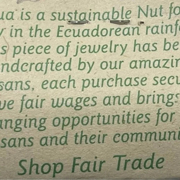 Tagua Long Double Stranded Turquoise Tagua Nut Necklace - Picture 5 of 5